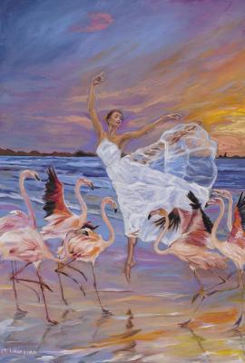 Dancing with flamingos. Akopian Ivan