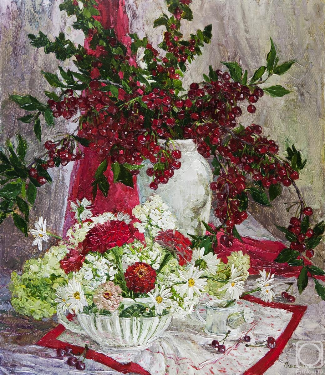 Sedyh Olga. Bouquet with cherries