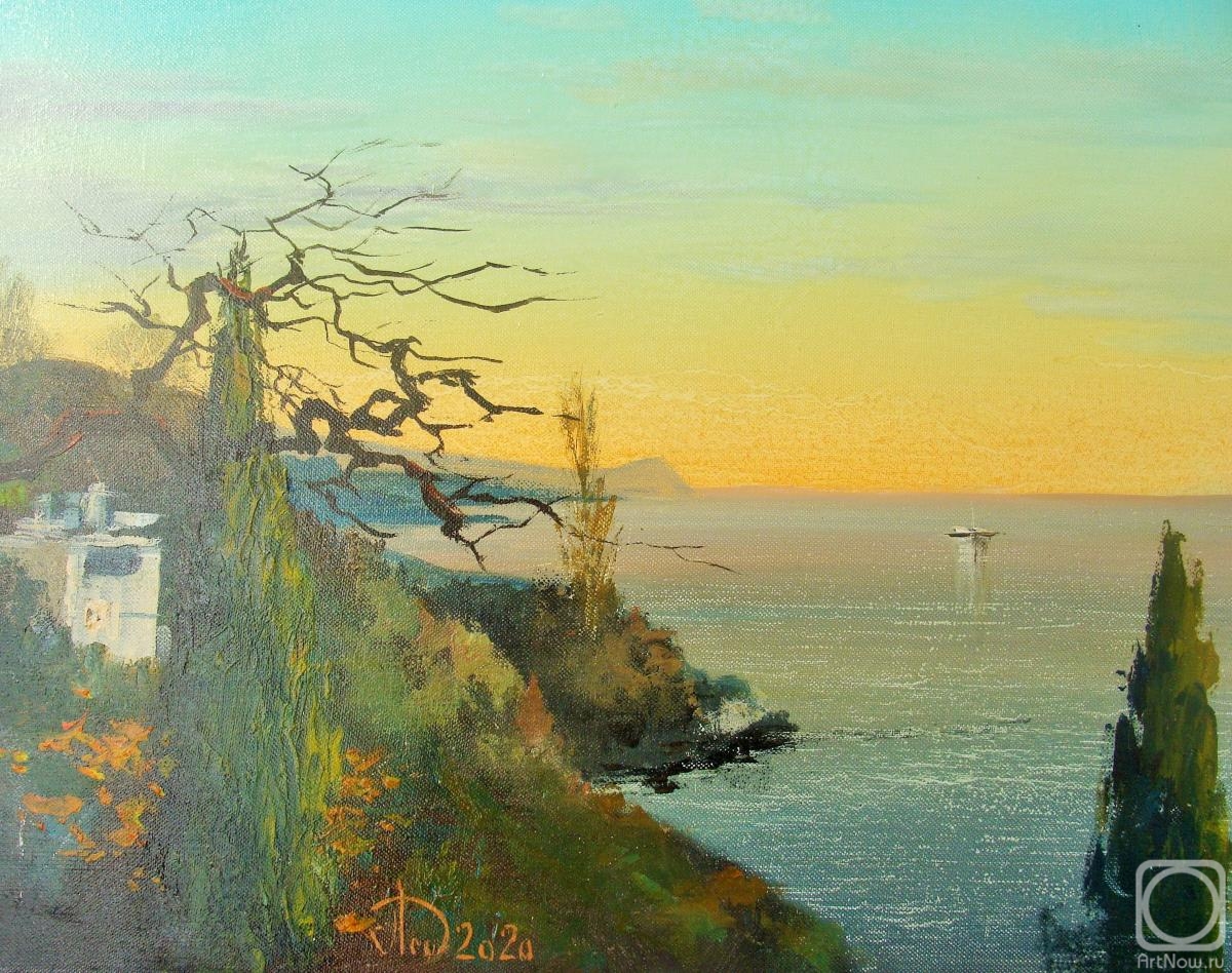 Lednev Alexsander. Cypress by the sea