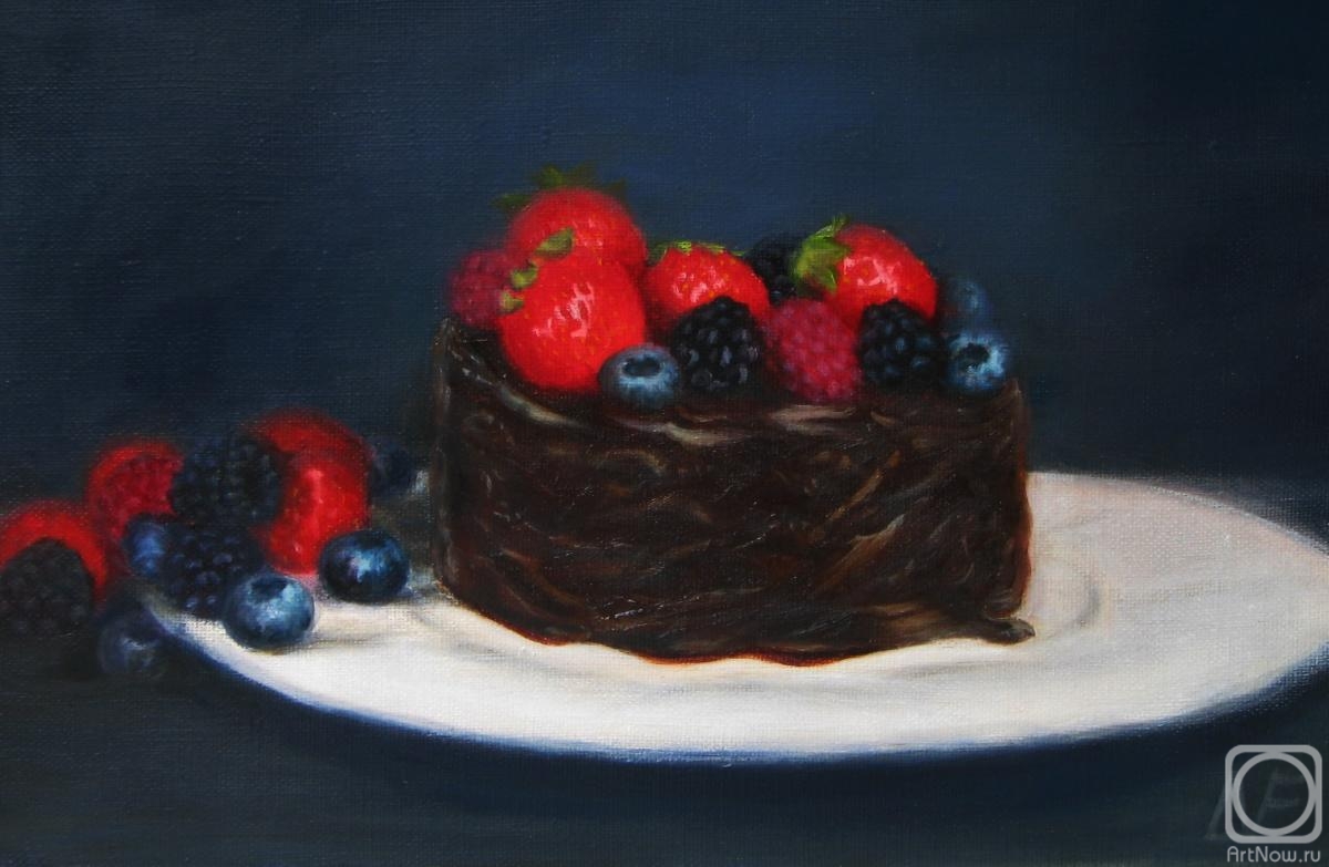 Fomina Lyudmila. Cake with strawberries