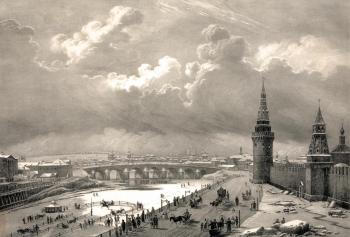 Kolotikhin Mikhail Yevgenyevich. Moscow. View of the Kremlin and the Stone bridge