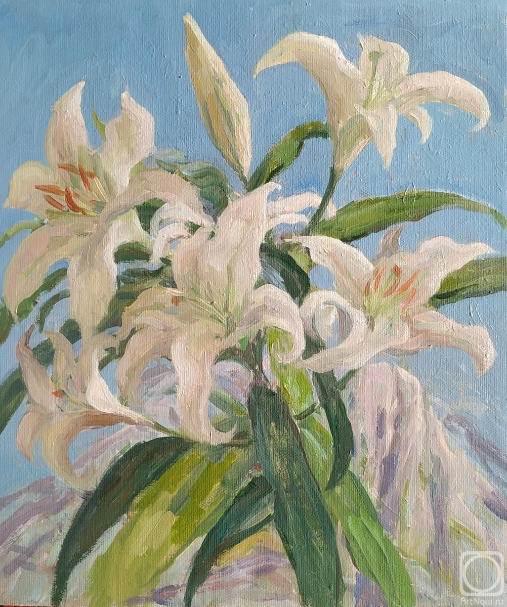 Antonova Galina. White lilies
