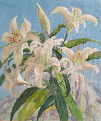 White lilies. Antonova Galina