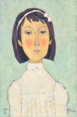 Girl in white dress (  ). Koltsova Tatiana