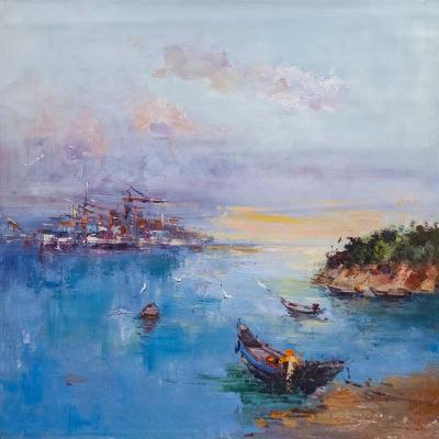 The boat was left by the fisherman at the pier ...