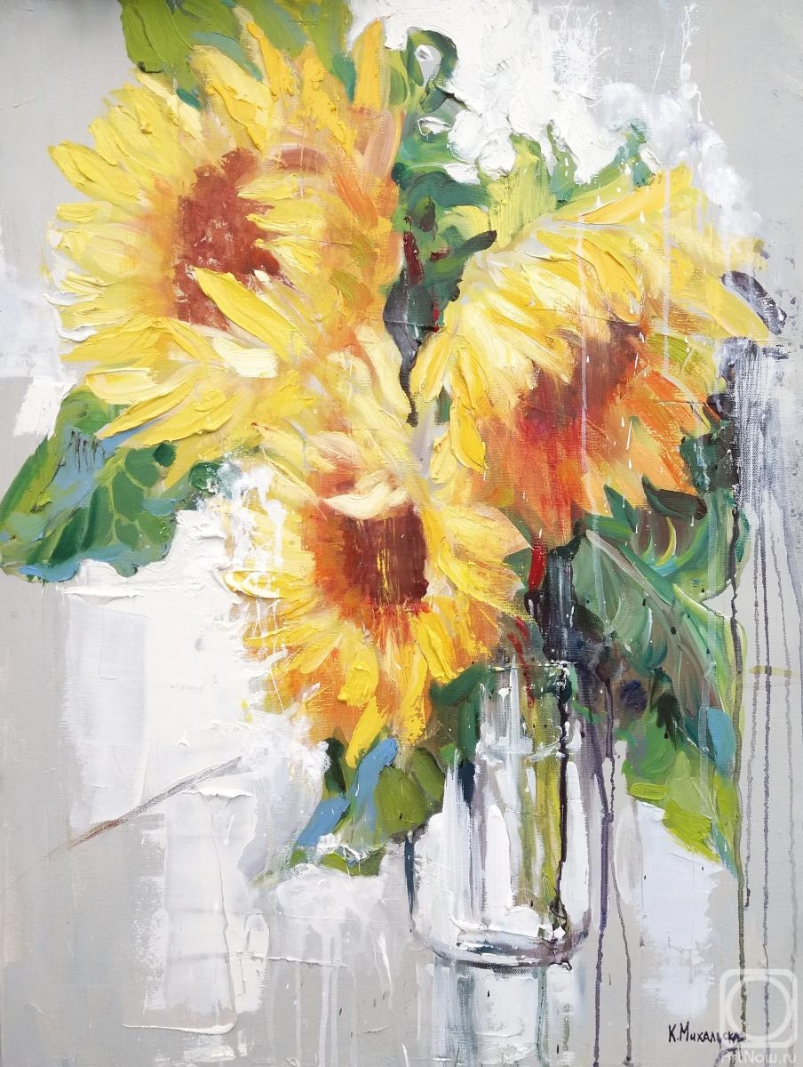 Mikhalskaya Katya. Bright sunflowers