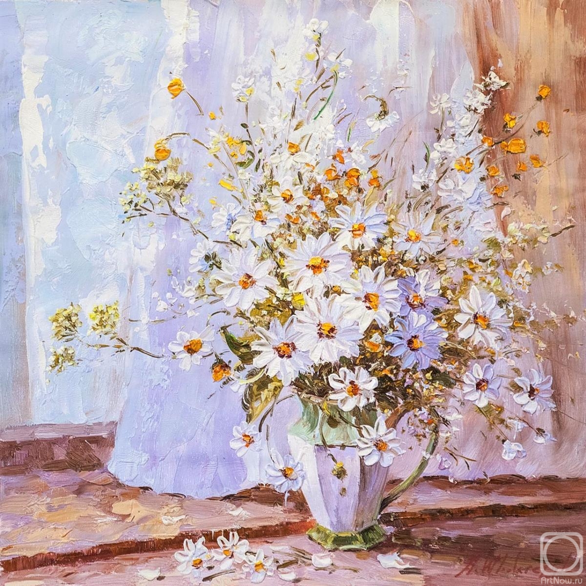 Vlodarchik Andjei. Bouquet with chamomile and buttercups