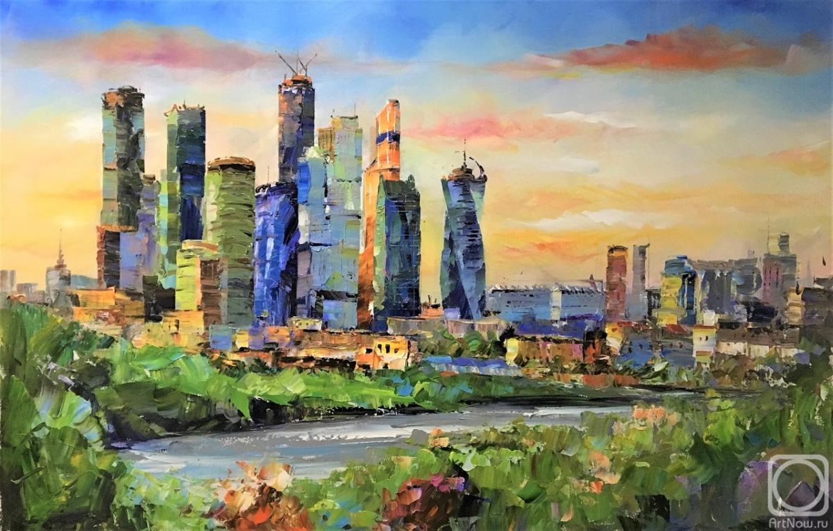 Rodries Jose. View of Moscow City from the embankment