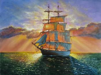 Golden sails. Zorina Irina