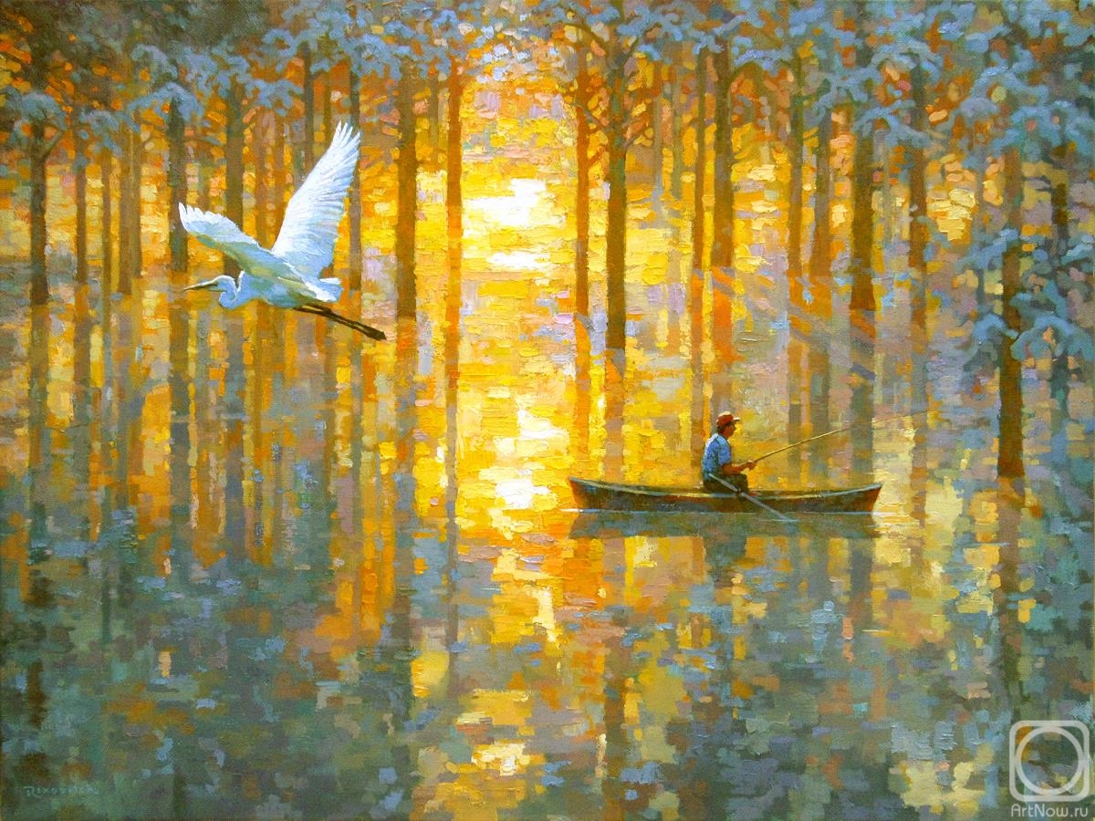 Volkov Sergey. Mangrove dream with a white bird