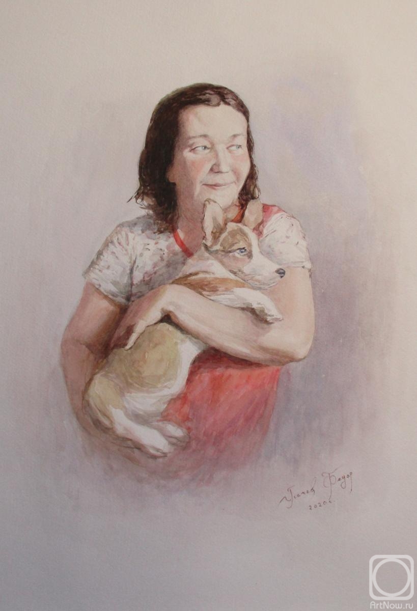 Usachev Fedor. The portrait of my mother and Willie