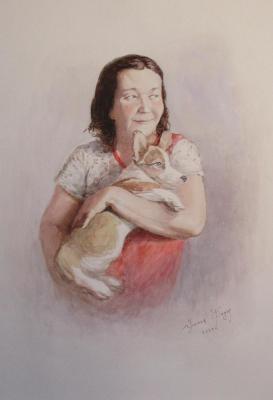 The portrait of my mother and Willie. Usachev Fedor