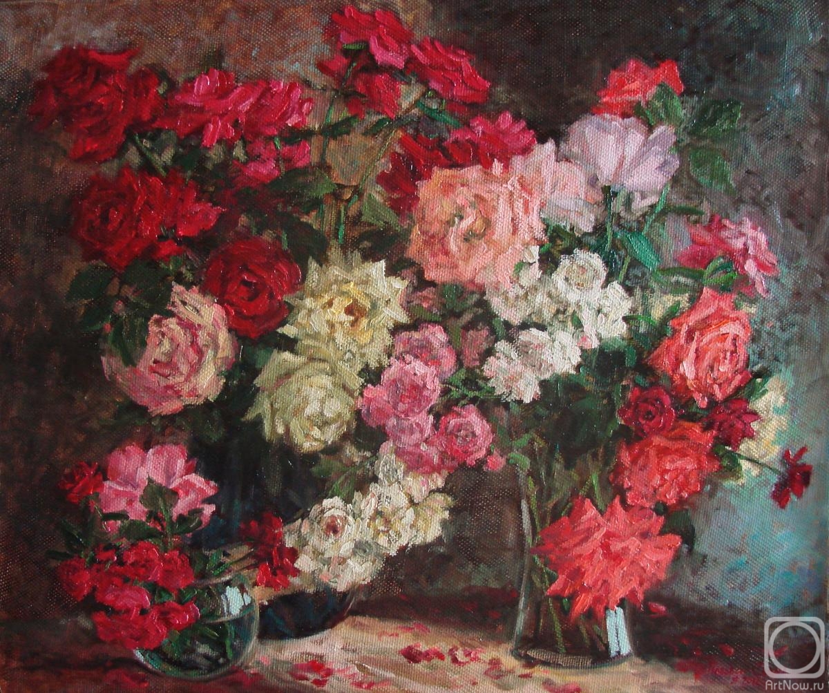 Sedyh Olga. Multi colored roses