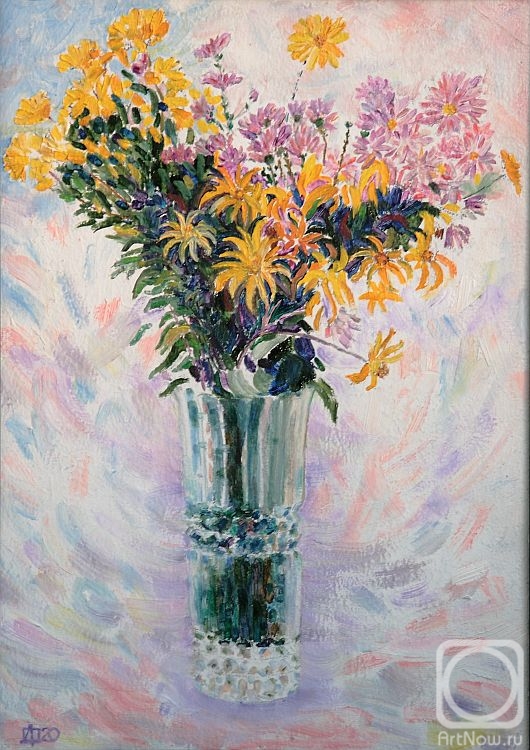 Filiykov Alexander. Flowers in a crystal vase