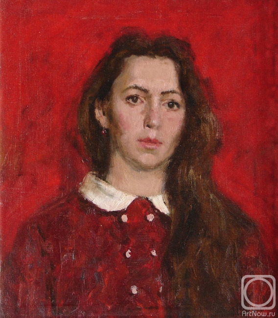 Panov Igor. A portrait of the girl in red