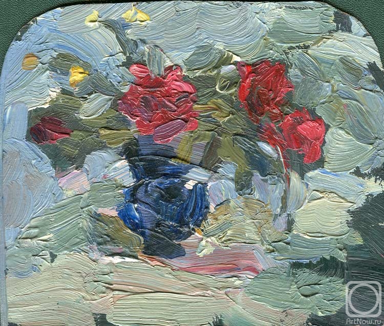 Yudaev-Racei Yuri. Bouquet in Blue Vase