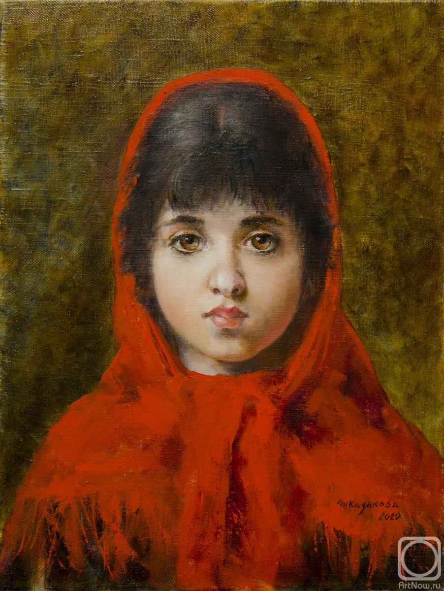 Kazakova Tatyana. Red shawl
