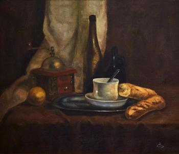 Still life with coffee grinder (Still Life With A Coffee Grinder). Sokolinskaya Sofya