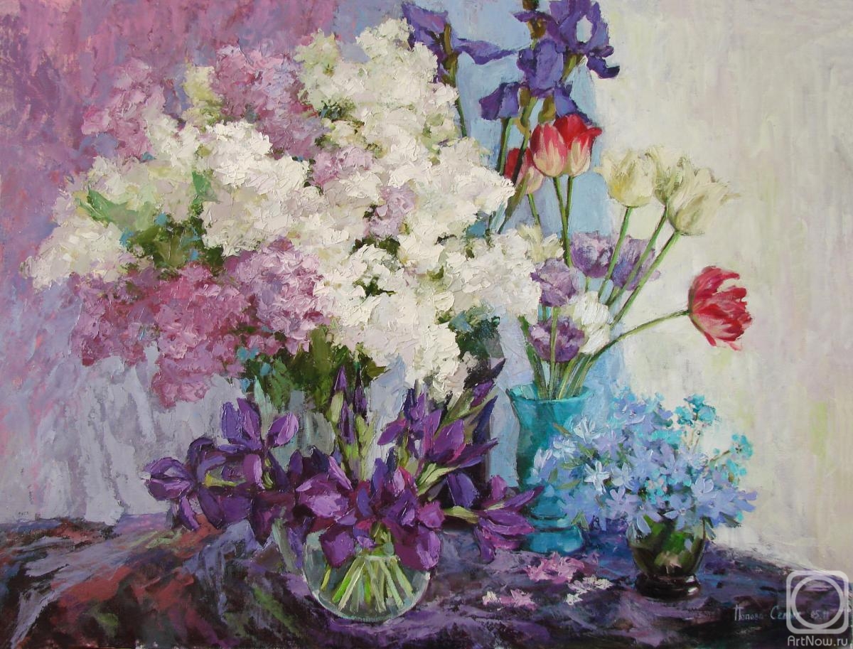 Sedyh Olga. Purple irises