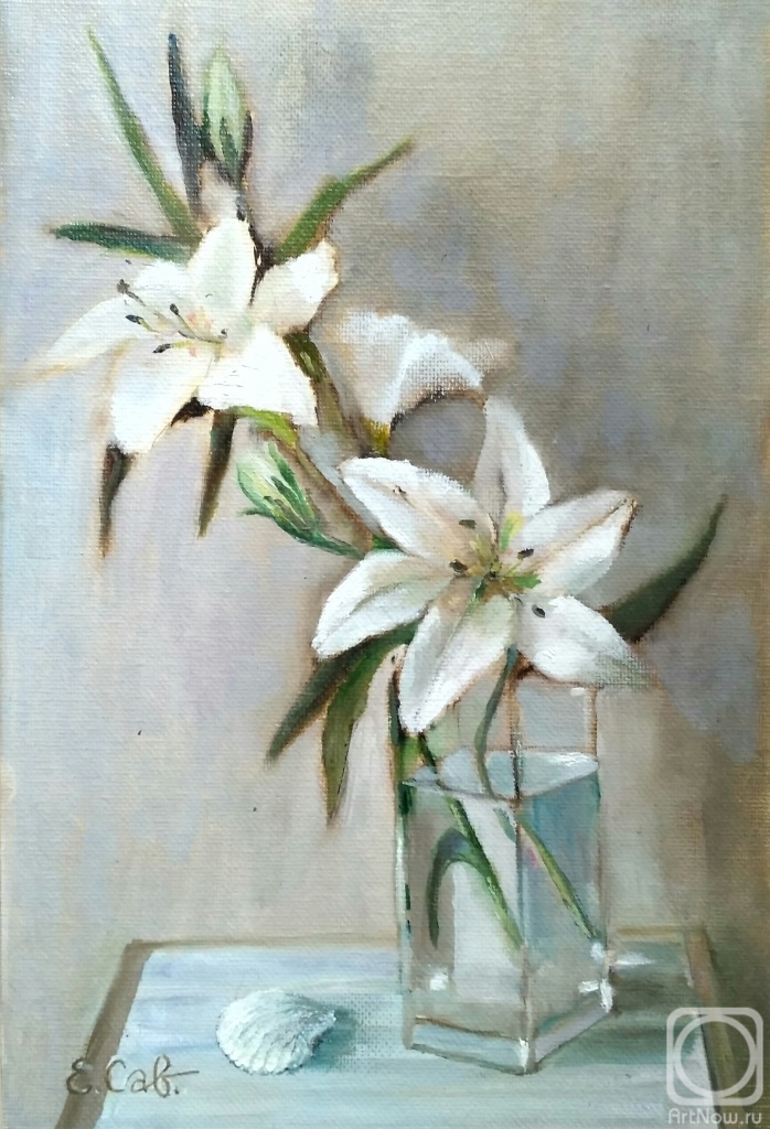Savelyeva Elena. White lilies