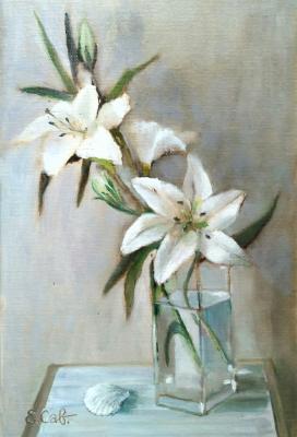 White lilies (Lilies In A Glass). Savelyeva Elena