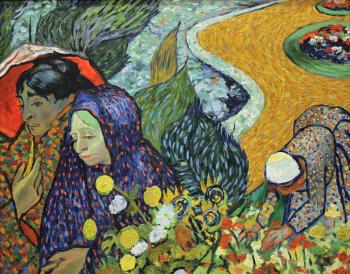 The copy of Van Gogh's painting "Ladies of Arles" (Memory of the Garden at Etten)
