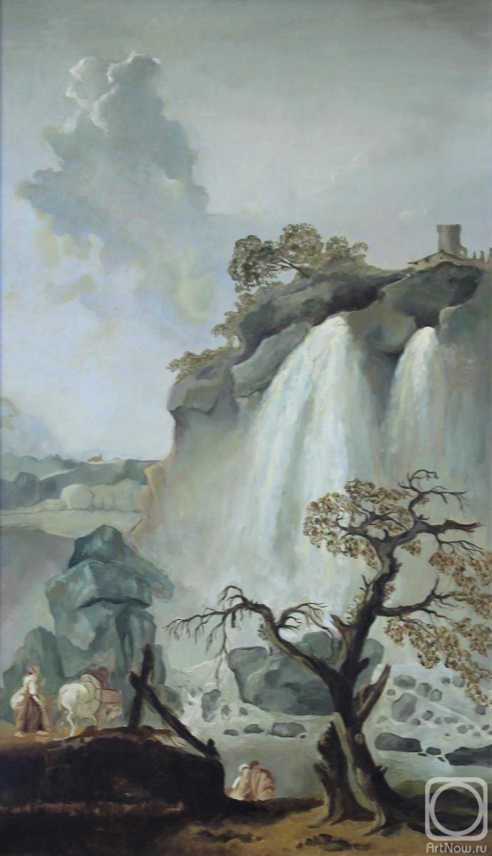 CHerednik Mariya. Copy of Robert Hubert's "Landscape with a Waterfall"