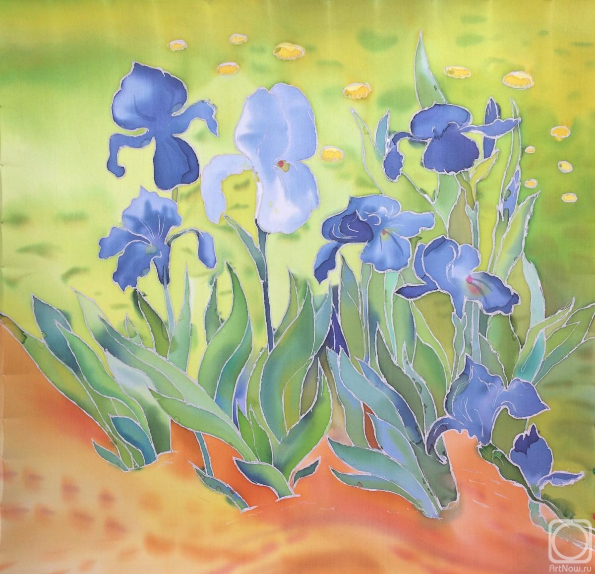Tsebenko Natalia. Irises. Based on van Gogh
