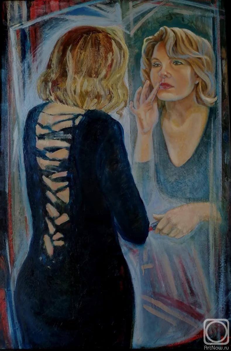 Gorbunova Marina. Red lipstick. Self-portrait