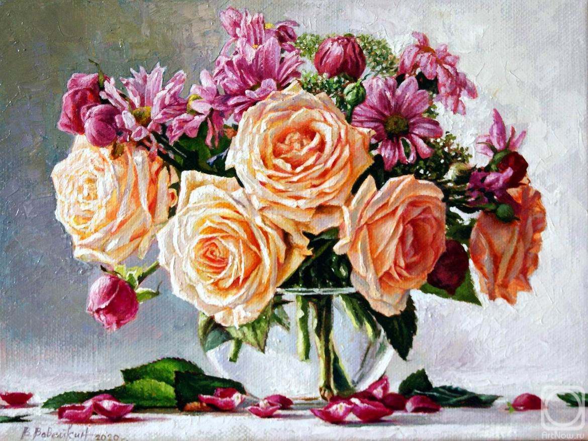 Vaveykin Viktor. Roses and chrysanthemums