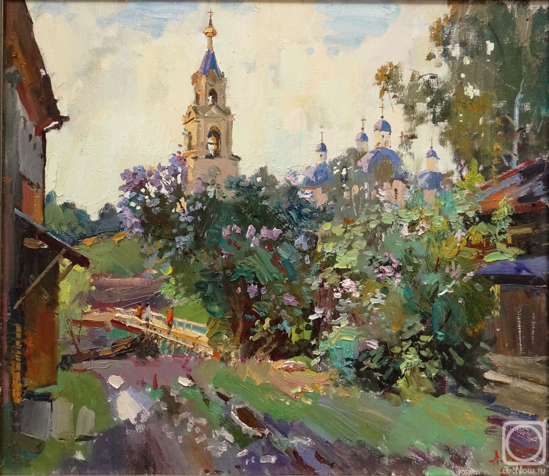 Lukash Anatoliy. Courtyard with lilacs. Kashin