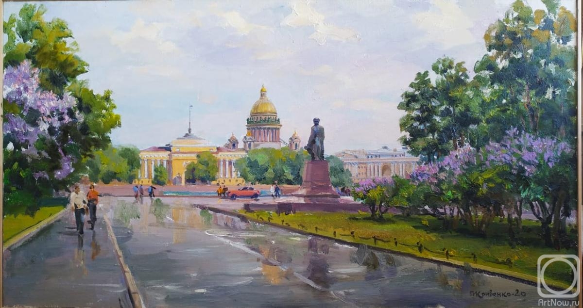 Krivenko Peter. View of St. Isaac's Cathedral from Vasilievsky Island