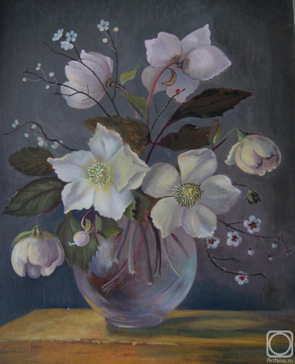 Knyazeva Nina. White flowers in a vase