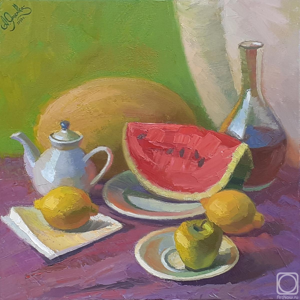 YAtsenko Artur. Still life with a slice of watermelon
