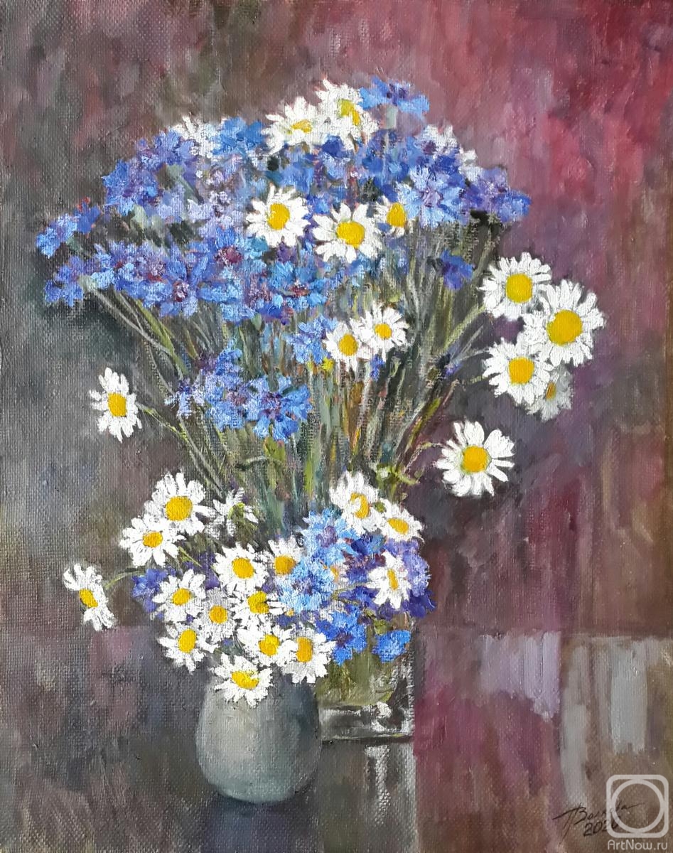 Volkova Tatiana. Cornflowers and daisies