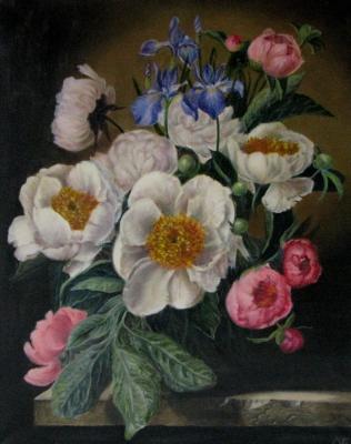 Still life with peonies. Copy Cooper Herald