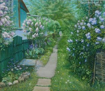 Path to Lilac May (Wattle Fence). Kudryashov Galina