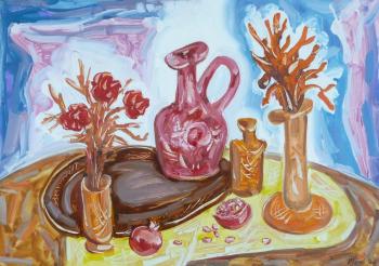 Still life with decorative vases