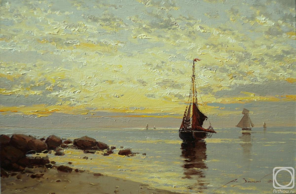 Zaitsev Aleksandr. Fishing boats near the shore