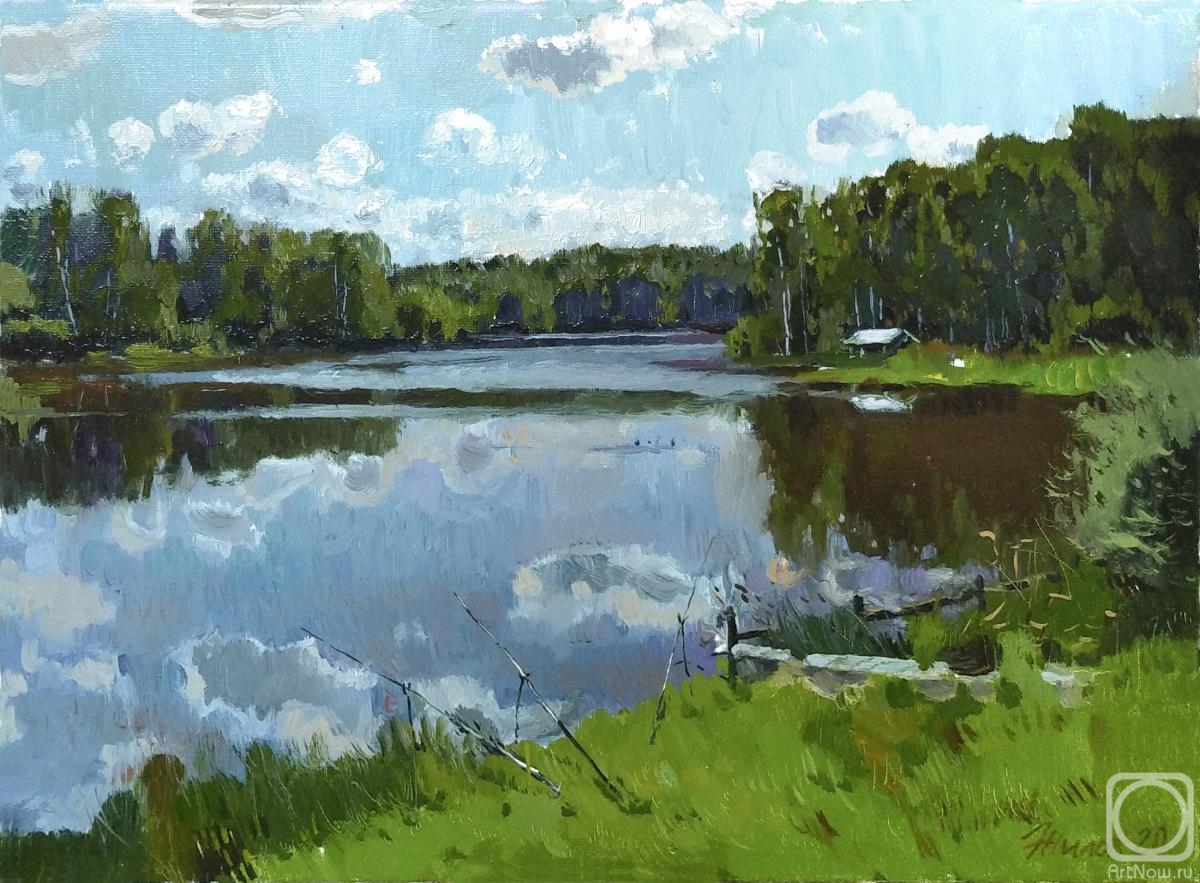 Zhilov Andrey. Summer at Morozovsky lakes (etude)