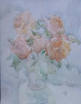Roses in vase. Klyan Elena