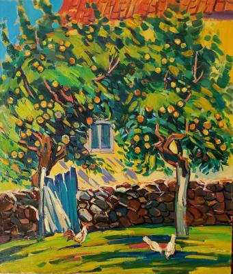 Chatinyan Mger . Apple tree in the yard