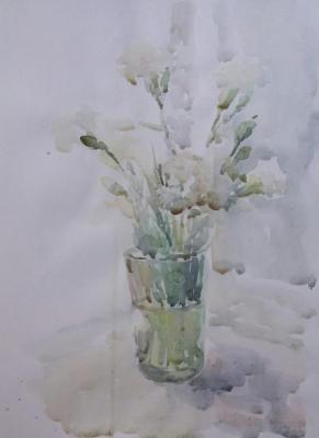 White carnations. Klyan Elena