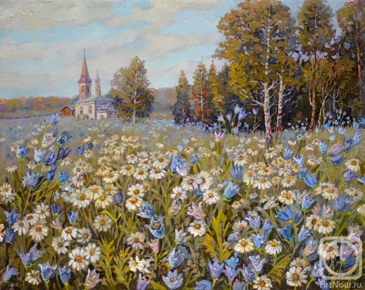 Panov Eduard. Daisies and bluebells