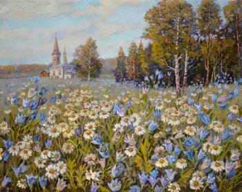 Daisies and bluebells. Panov Eduard