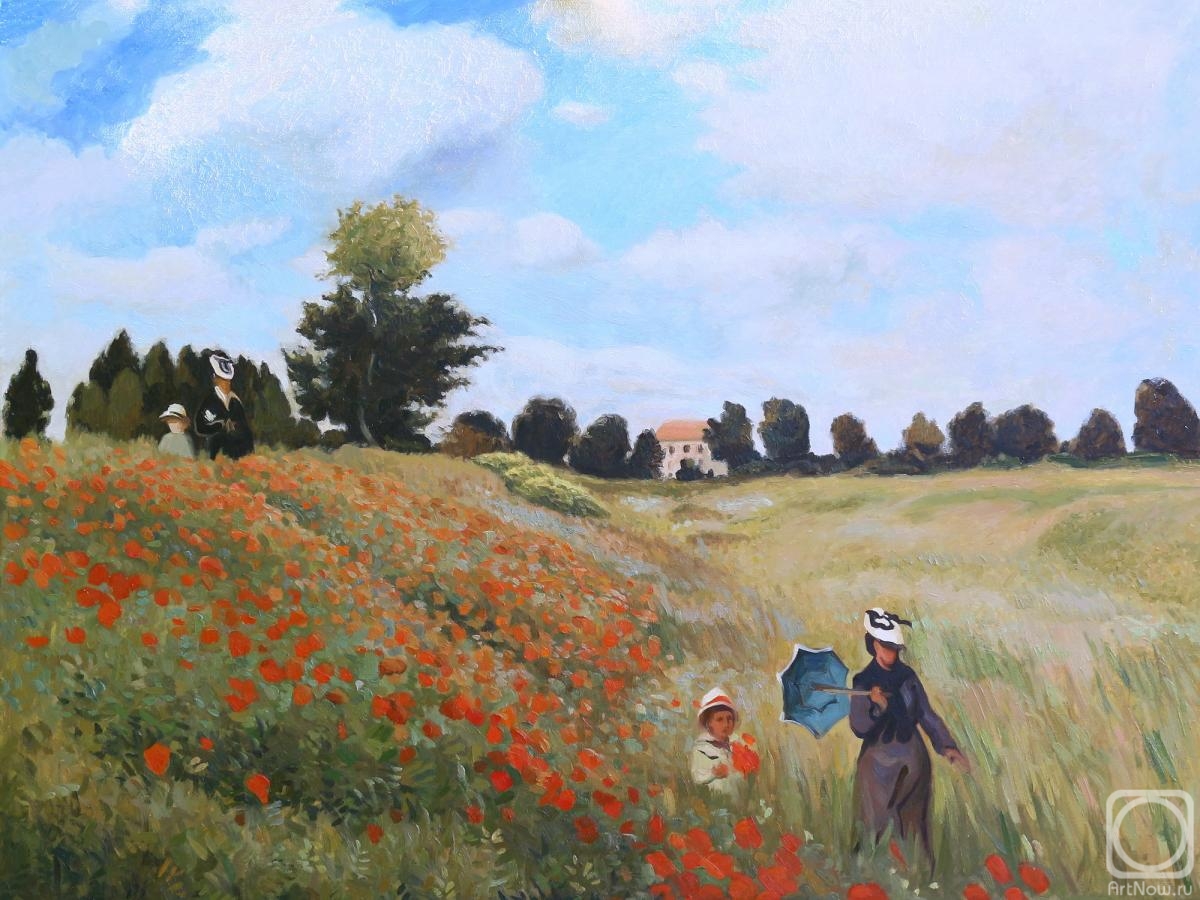 Bikova Yulia. A field of poppies at Argentey. Monet (copy)