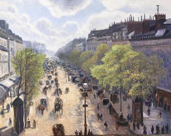 Boulevard Montmartre - spring. Pissarro (copy). Bikova Yulia