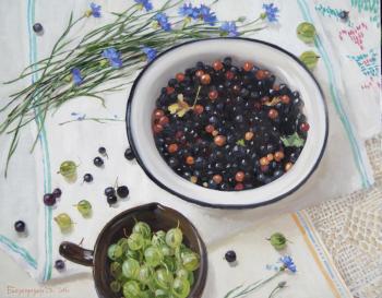 Gooseberries and blackcurrants. Bezborodykh Dina
