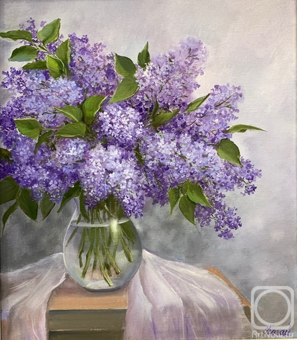 Kogay Zhanna. Lilac in a glass vase
