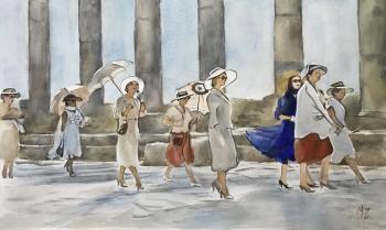 Ladies on excursions (Ladies With Umbrellas). Zozoulia Maria